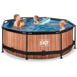 EXIT TOYS EXIT Frame Pool ø244x76cm - Hout OptiekEXIT PeakPro ø10ft Zwart -Speelgoed exit frame pool o244x76cm hout optiekexit peakpro o10ft zwart a305876 4