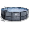 EXIT TOYS EXIT Frame Pool ø427x122cm (12v Sand Filter) - Grijs -Speelgoed exit frame pool o427x122cm 12v sand filter grijs a305802