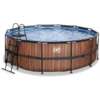 EXIT TOYS EXIT Frame Pool ø427x122cm (12v Sand Filter) - Houtlook -Speelgoed exit frame pool o427x122cm 12v sand filter houtlook a305805