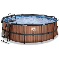 EXIT TOYS EXIT Frame Pool ø427x122cm (12v Sand Filter) - Houtlook + Zonnekap 9 EXIT TOYS EXIT Frame Pool ø427x122cm (12v Sand Filter) - Houtlook + Zonnekap -Speelgoed exit frame pool o427x122cm 12v sand filter houtlook zonnekap a305961 2