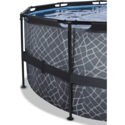 EXIT TOYS EXIT Frame Pool ø488x122cm (12v Filterpomp) - Grijs -Speelgoed exit frame pool o488x122cm 12v filterpomp grijs a305806 2