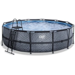 EXIT TOYS EXIT Frame Pool ø488x122cm (12v Sand Filter) - Grijs