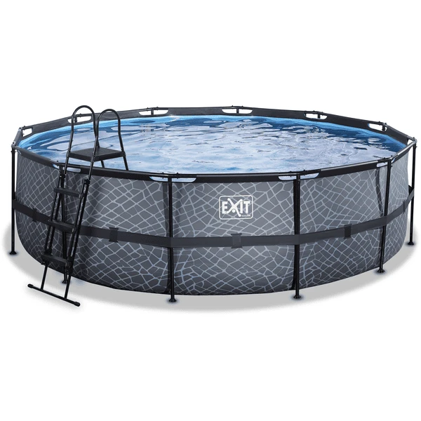 EXIT TOYS EXIT Frame Pool ø488x122cm (12v Sand Filter) - Grijs 3 EXIT TOYS EXIT Frame Pool ø488x122cm (12v Sand Filter) - Grijs