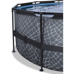 EXIT TOYS EXIT Frame Pool ø488x122cm(12v Sand Filter) - Grijs + Zonnedak -Speelgoed exit frame pool o488x122cm 12v sand filter grijs zonnedak a305962 3