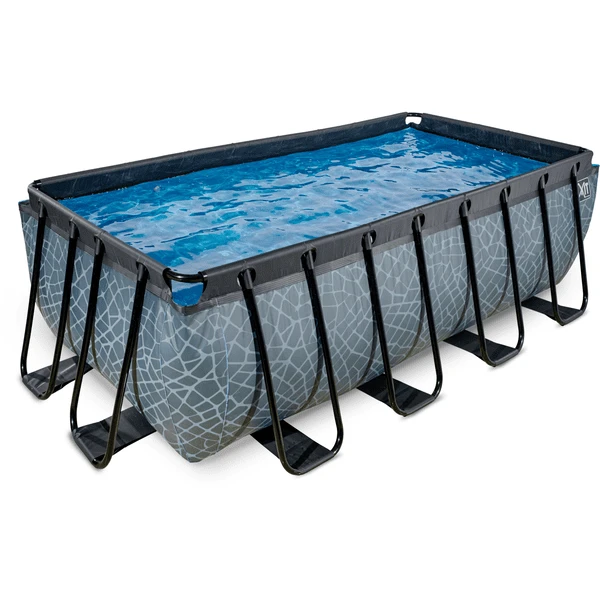 EXIT TOYS EXIT Frame Zwembad 4x2x1,22m (12v Filterpomp) - Grijs 4 EXIT TOYS EXIT Frame Zwembad 4x2x1,22m (12v Filterpomp) - Grijs - Afbeelding 2