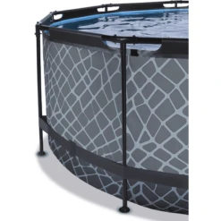 EXIT TOYS EXIT Stone Zwembad ø360x122cm Met Afdekking, Sand Filter En Warmtepomp, Grijs -Speelgoed exit stone zwembad o360x122cm met afdekking sand filter en warmtepomp grijs a294635 2