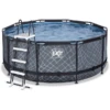 EXIT TOYS EXIT Stone Zwembad ø360x122cm Met Filterpomp, Grijs -Speelgoed exit stone zwembad o360x122cm met filterpomp grijs a294607