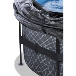 EXIT TOYS EXIT Stone Zwembad ø450x122cm Met Afdekking En Sand Filterpomp, Grijs 11 EXIT TOYS EXIT Stone Zwembad ø450x122cm Met Afdekking En Sand Filterpomp, Grijs -Speelgoed exit stone zwembad o450x122cm met afdekking en sand filterpomp grijs a294627 4