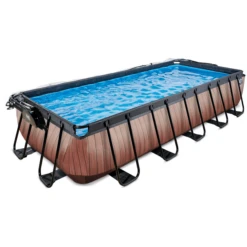 EXIT TOYS EXIT Wood Pool 540x250x100cm Met Afdekking, Sand Filter En Warmtepomp, Bruin -Speelgoed exit wood pool 540x250x100cm met afdekking sand filter en warmtepomp bruin a294606 2