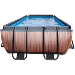 EXIT TOYS EXIT Wood Pool 540x250x100cm Met Afdekking, Sand Filter En Warmtepomp, Bruin -Speelgoed exit wood pool 540x250x100cm met afdekking sand filter en warmtepomp bruin a294606 3