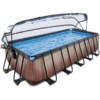 EXIT TOYS EXIT Wood Pool 540x250x122cm Met Afdekking En Sand Filterpomp, Bruin 1 EXIT TOYS EXIT Wood Pool 540x250x122cm Met Afdekking En Sand Filterpomp, Bruin -Speelgoed exit wood pool 540x250x122cm met afdekking en sand filterpomp bruin a294633