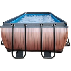 EXIT TOYS EXIT Wood Pool 540x250x122cm Met Afdekking En Sand Filterpomp, Bruin -Speelgoed exit wood pool 540x250x122cm met afdekking en sand filterpomp bruin a294633 3