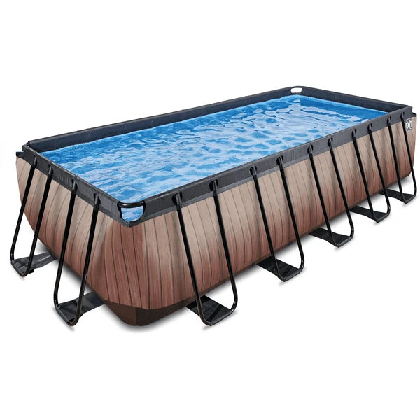 EXIT TOYS EXIT Wood Pool 540x250x122cm Met Sand Filterpomp, Bruin 4 EXIT TOYS EXIT Wood Pool 540x250x122cm Met Sand Filterpomp, Bruin - Afbeelding 2