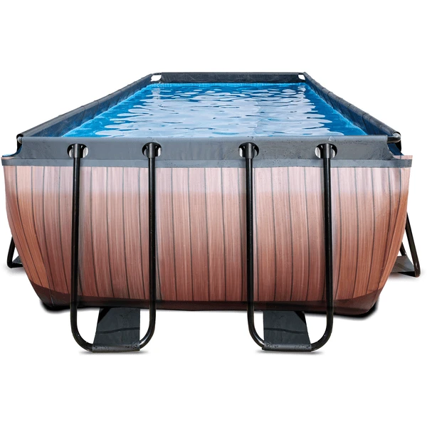 EXIT TOYS EXIT Wood Pool 540x250x122cm Met Sand Filterpomp, Bruin 5 EXIT TOYS EXIT Wood Pool 540x250x122cm Met Sand Filterpomp, Bruin - Afbeelding 3