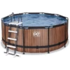 EXIT TOYS EXIT Wood Pool ø360x122cm Met Zandfilterpomp, Bruin 2 EXIT TOYS EXIT Wood Pool ø360x122cm Met Zandfilterpomp, Bruin -Speelgoed exit wood pool o360x122cm met zandfilterpomp bruin a294610