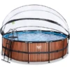 EXIT TOYS EXIT Wood Pool ø450x122cm Met Afdekking, Sand Filter En Warmtepomp, Bruin -Speelgoed exit wood pool o450x122cm met afdekking sand filter en warmtepomp bruin a294640