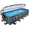 EXIT TOYS EXIT Zwembad Stone 540x250cm Met Overkapping En Zandfilterpomp - Grijs -Speelgoed exit zwembad stone 540x250cm met overkapping en zandfilterpomp grijs a269420