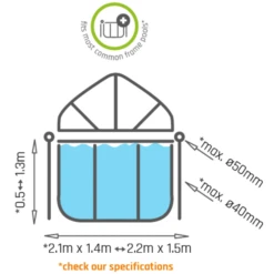 EXIT TOYS EXIT Zwembad Zonnescherm 220 X 150 Cm -Speelgoed exit zwembad zonnescherm 220 x 150 cm a308176 3