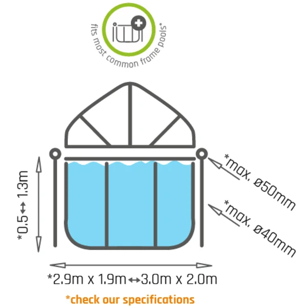 EXIT TOYS EXIT Zwembad Zonnescherm 300 X 200 Cm 6 EXIT TOYS EXIT Zwembad Zonnescherm 300 X 200 Cm - Afbeelding 4