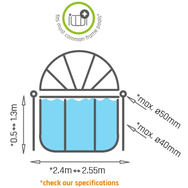EXIT TOYS EXIT Zwembad Zonnescherm ø244cm 4 EXIT TOYS EXIT Zwembad Zonnescherm ø244cm - Afbeelding 2