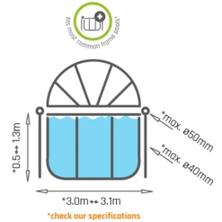 EXIT TOYS EXIT Zwembad Zonnescherm ø300 Cm -Speelgoed exit zwembad zonnescherm o300 cm a308174 3