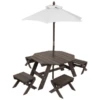Kidkraft® Achthoekige Tafelset Met Krukjes En Parasol -Speelgoed kidkraft achthoekige tafelset met krukjes en parasol a342517