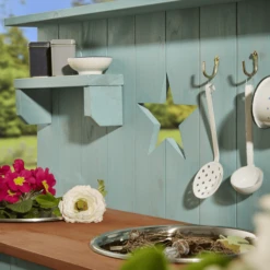 MUDDY BUDDY Buitenspeelkeuken "Adventurer Star" Petrol Blauw -Speelgoed muddy buddy buitenspeelkeuken adventurer star petrol blauw a412337 4