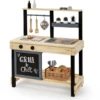 MUDDY BUDDY Speelkeuken Voor Buiten "Grill &Chill" Naturel-zwart -Speelgoed muddy buddy speelkeuken voor buiten grill chill naturel zwart a412735