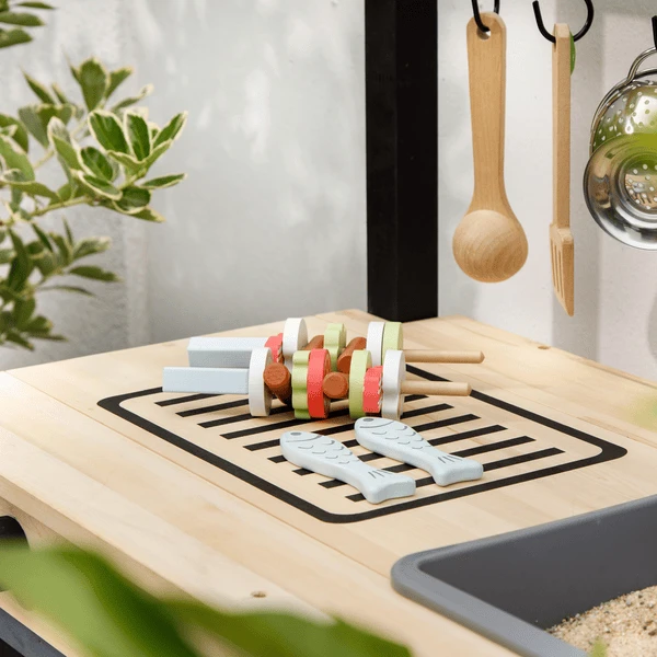 MUDDY BUDDY Speelkeuken Voor Buiten "Grill &Chill" Naturel-zwart 7 MUDDY BUDDY Speelkeuken Voor Buiten "Grill &Chill" Naturel-zwart - Afbeelding 5