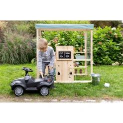MUDDY BUDDY Speelwinkel Tankstation Voor Buiten "Bubble Catcher" Naturel - Saliegroen -Speelgoed muddy buddy speelwinkel tankstation voor buiten bubble catcher naturel saliegroen a412377 4