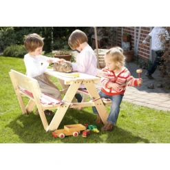 PINOLINO Kinder Picknicktafel Nicki Voor 4 Met Rugleuning -Speelgoed pinolino kinder picknicktafel nicki voor 4 met rugleuning a047905 3