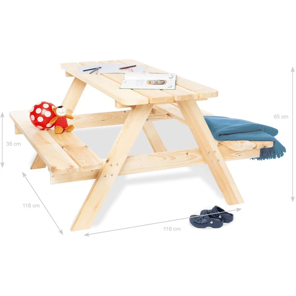 Pinolino Nicki Kinderstoelset Voor 4 Maxi, Naturel 4 Pinolino Nicki Kinderstoelset Voor 4 Maxi, Naturel - Afbeelding 2