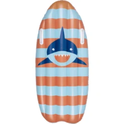 Speelgoed 34 SWIM ESSENTIALS Swim Essential S Opblaasbare Surf Board Haai Gestreept