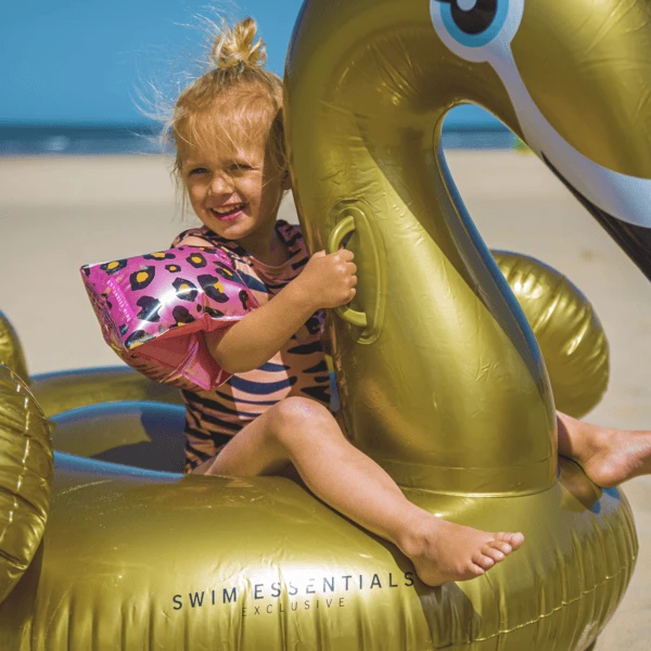 SWIM ESSENTIALS Swim Essential S Opblaasbare Swan Gold XL 4 SWIM ESSENTIALS Swim Essential S Opblaasbare Swan Gold XL - Afbeelding 2